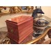 Superior Antique Solid Plain Mahogany Cremation Ashes Casket 